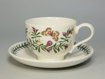 Чашка чайная с блюдцем Portmeirion "Ботанический сад. Горошек" 200мл