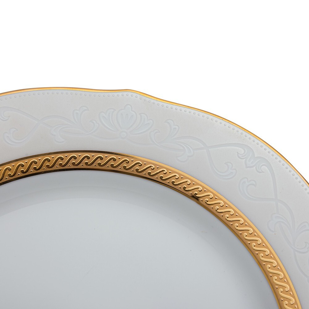 Тарелка акцентная Noritake Хэмпшир, золотой кант 23 см