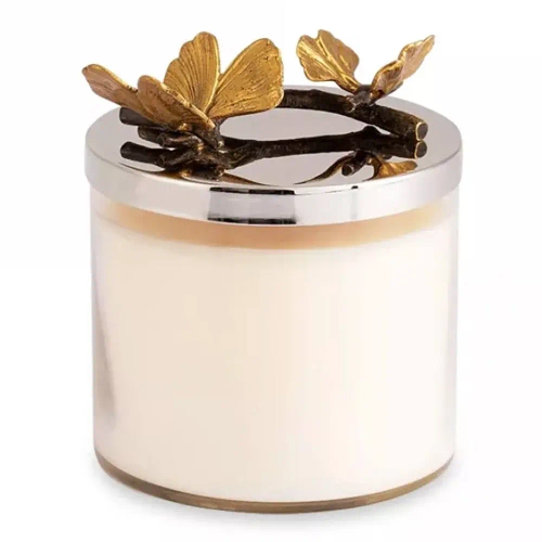 Свеча Michael Aram Бабочки гинкго 12 см, стекло