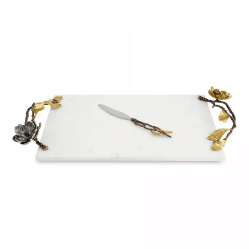 Доска для сыра с ножом Michael Aram Цветение Винтаж 53х25 см, мрамор