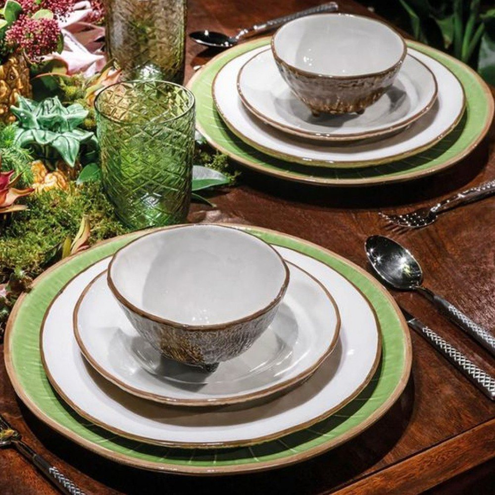 Тарелка обеденная 27х22,6 см Bordallo Pinheiro "Кокос"