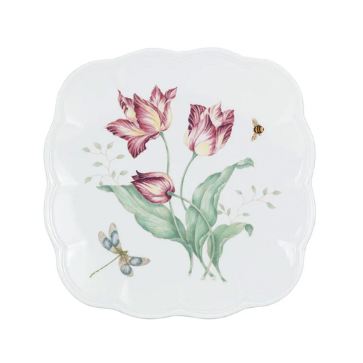 Тарелка квадратная акцентная 23 см, LEN-1-894308, Бабочки на лугу, Lenox