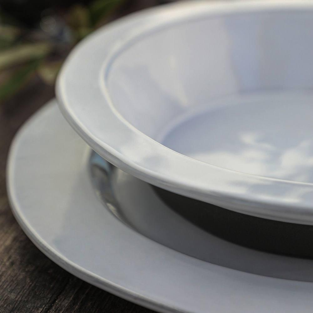 Тарелка для пасты 25 см 770 мл Costa Nova Plano бело-серая