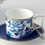 Чашка чайная с блюдцем Wedgwood Гибискус 220 мл, фарфор, п/к