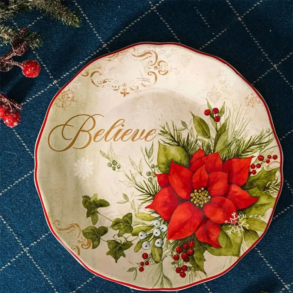 Тарелка закусочная 23 см Certified Int. Красочная зима, Вера