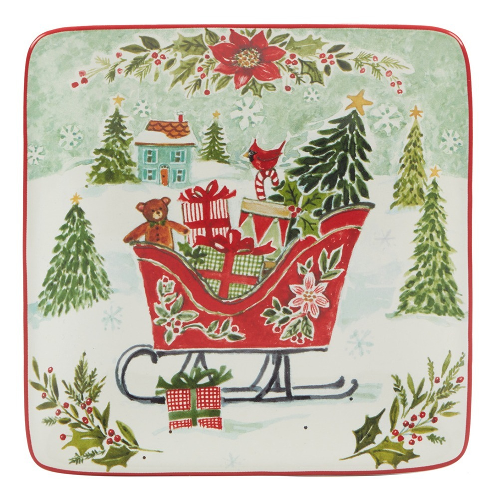 Тарелка пирожковая 15 см Certified Int. Счастливое Рождество