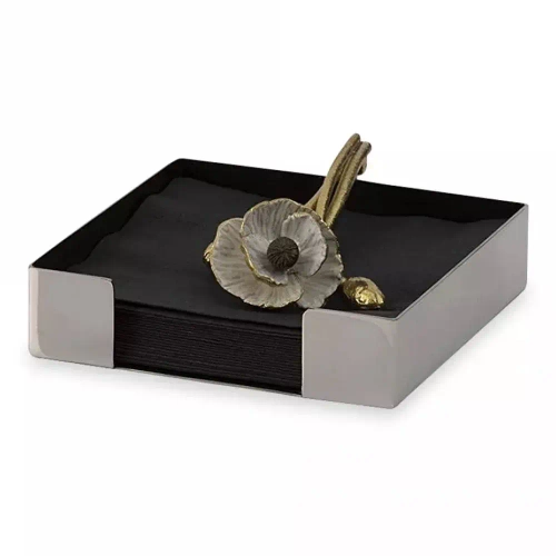 Салфетница Michael Aram Анемоны 13 см, сталь нержавеющая, многоцветная