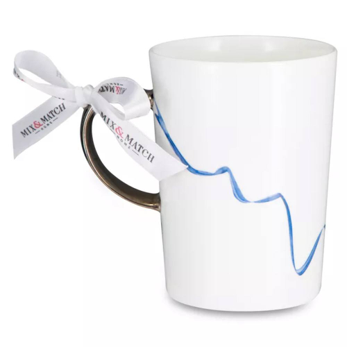 Кружка 450 мл Mix&Match Синергия Милый кролик, платиновая ручка