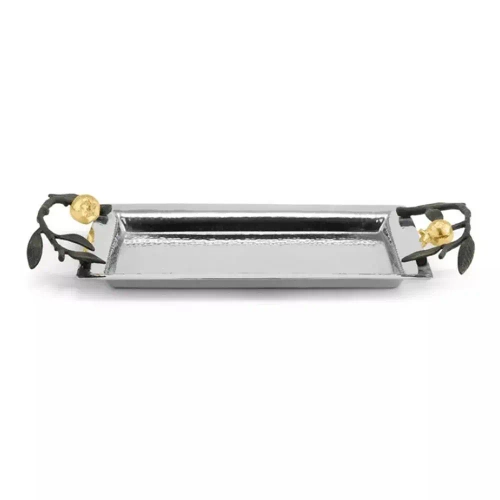 Поднос прямоугольный Michael Aram Гранат 31x15 см, сталь нержавеющая