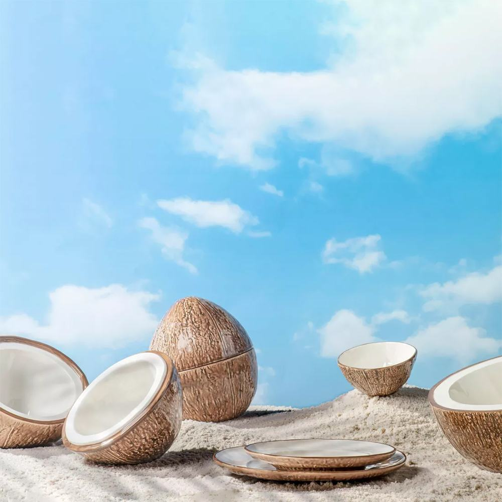 Тарелка закусочная 21 см Bordallo Pinheiro "Кокос"