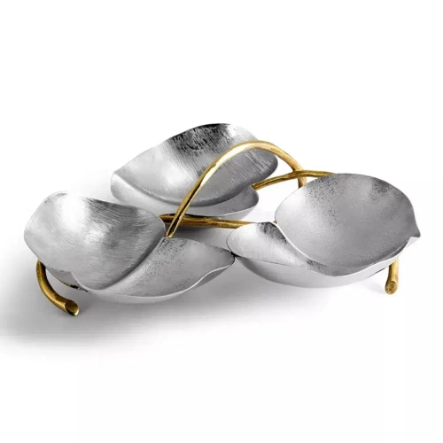 Менажница трехсекционная Michael Aram Кувшинки Сады Лоди 31 см