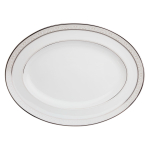Блюдо овальное Noritake Монтвейл Платиновый кант 31 см, фарфор костяной