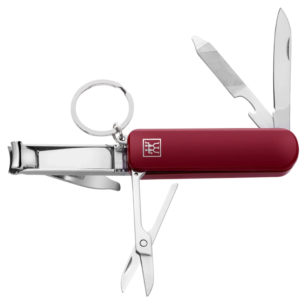 Маникюрный набор 3 пр. и мультитул брелок TWINOX красный, Zwilling