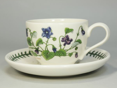 Чашка чайная с блюдцем Portmeirion "Ботанический сад. Фиалка" 200мл