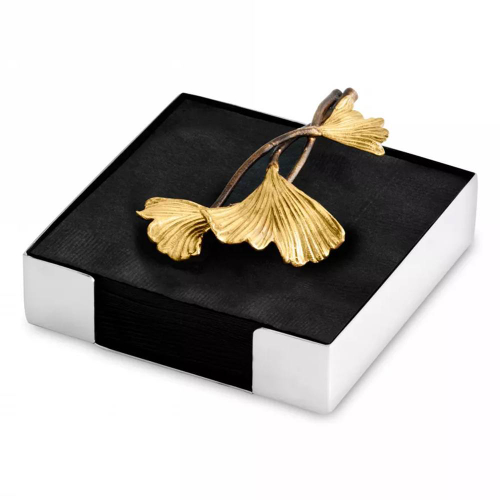 Подставка для салфеток Michael Aram Листья гинкго 13,5 см, сталь нержавеющая