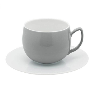 Чашка чайная фарфоровая 420 мл, серый, 230147, Salam, Guy Degrenne