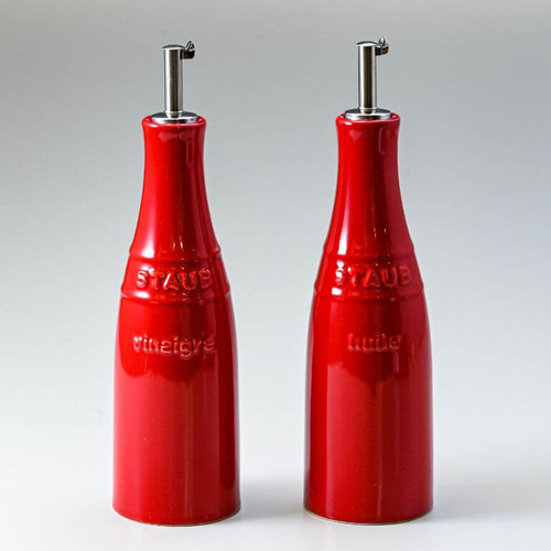 Набор дозаторов для масла и уксуса 250 мл, керамика, вишнево-красный, 40511-788, Ceramics, Staub