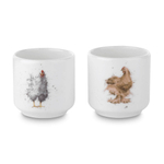 Набор подставок для яиц из фарфора "Забавная фауна. Курицы", 5 см, Royal Worcester