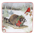 Тарелка десертная Барсук 21,5х21,5 см Certified Int. Зимний лес