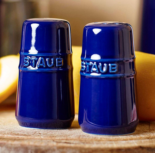 Набор солонка и перечница, темно-синие, Staub