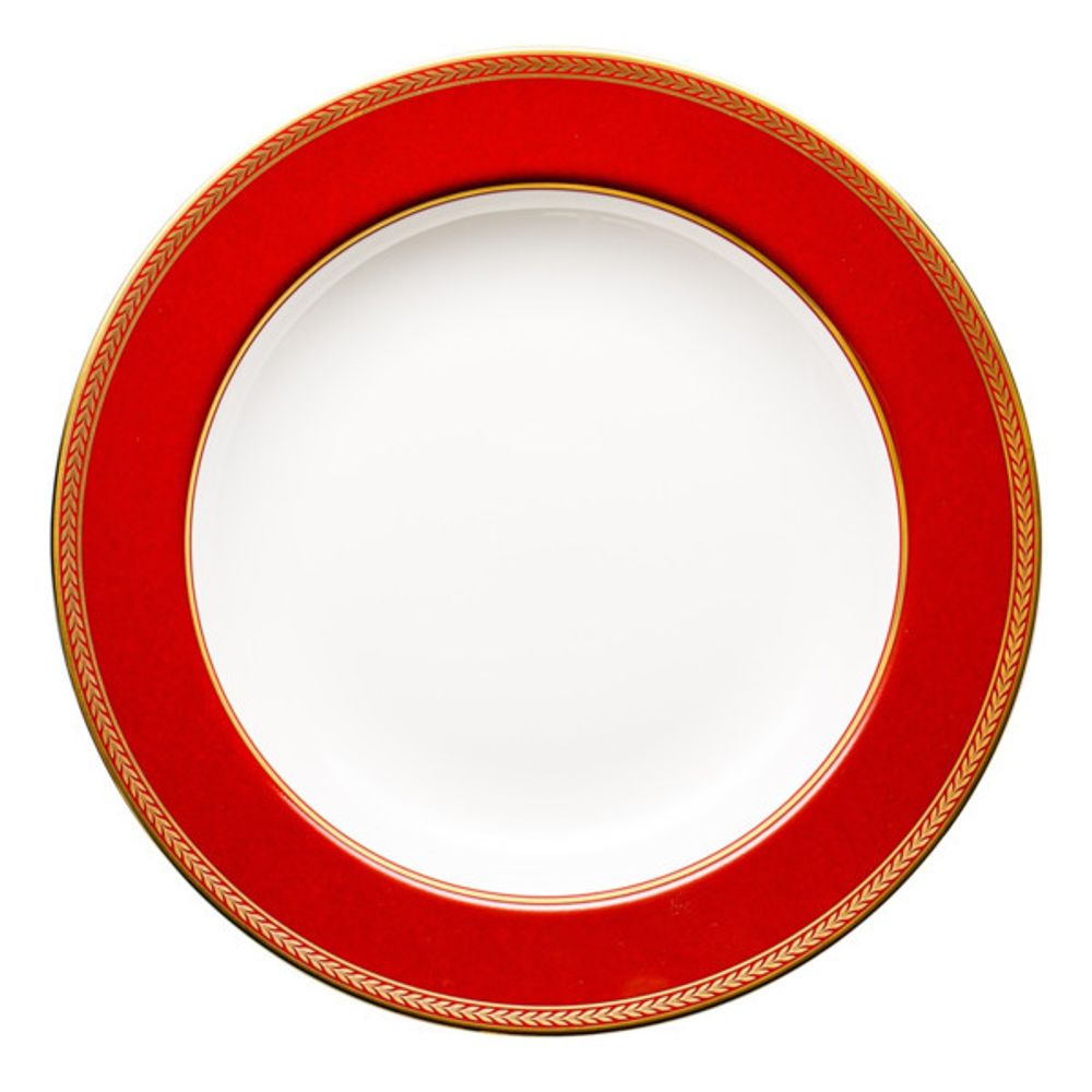 Тарелка суповая Wedgwood Ренессанс 23 см, фарфор, красная