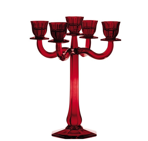Подсвечник 5-ти рожковый 30 см красный, Ravello, Nachtmann