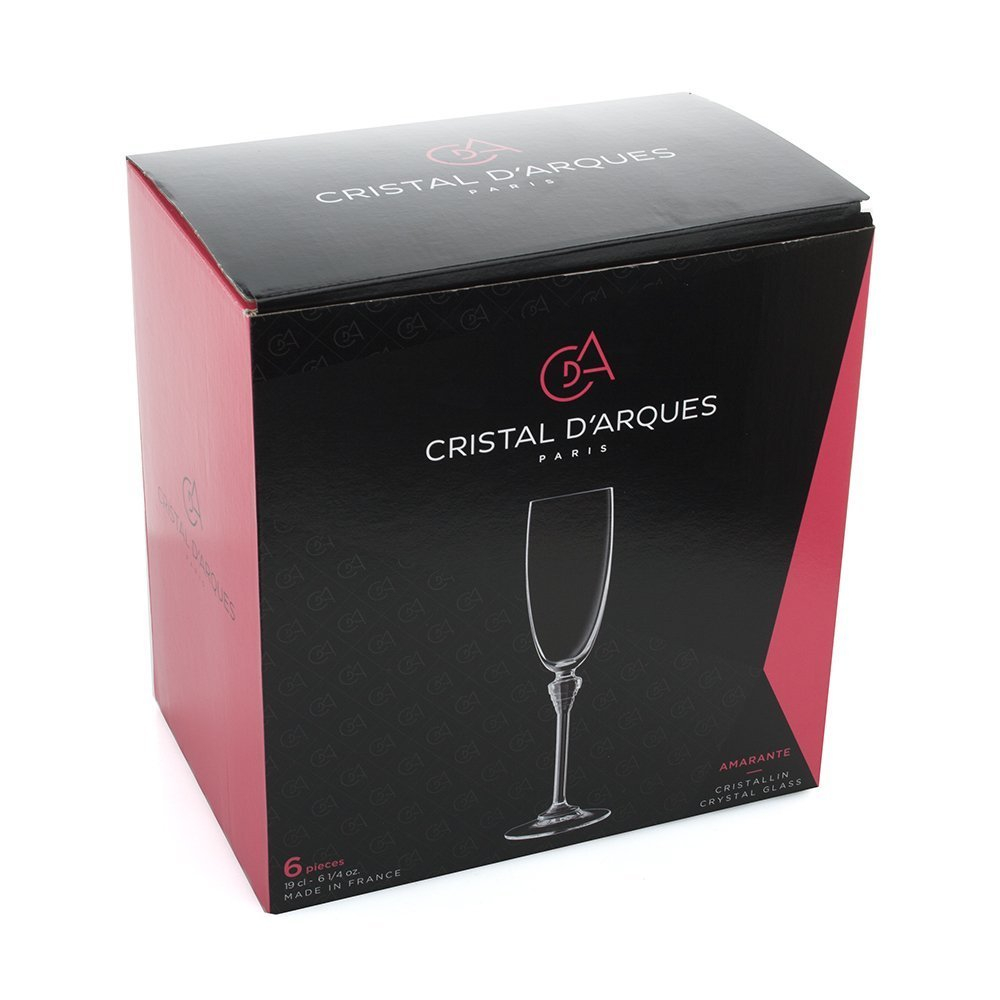 Набор из 6-ти бокалов для шампанского 190мл AMARANTE , Cristel d'Arques