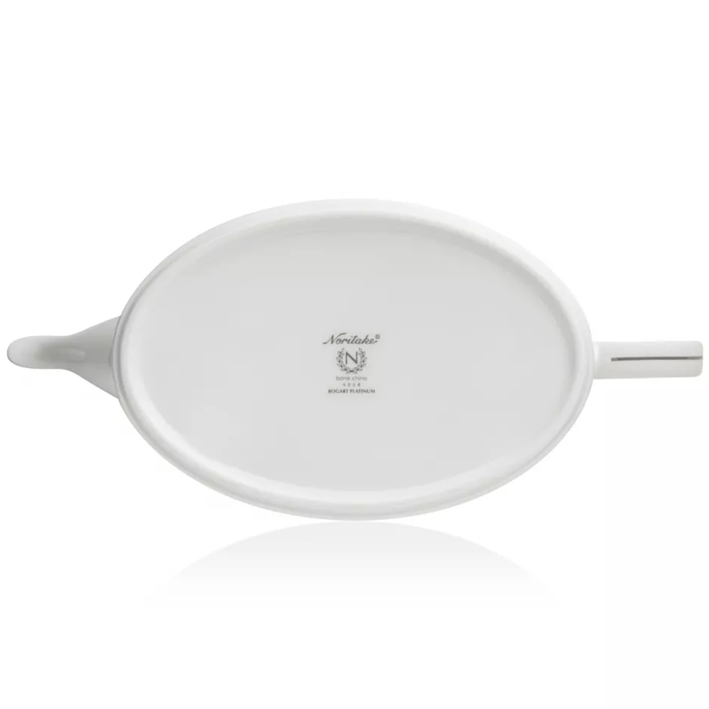 Чайник Noritake Богарт платиновый 1,25 л, фарфор костяной