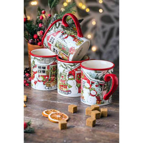 Кружка Два снеговика с подарками 470 мл Certified Int. Дом снеговика