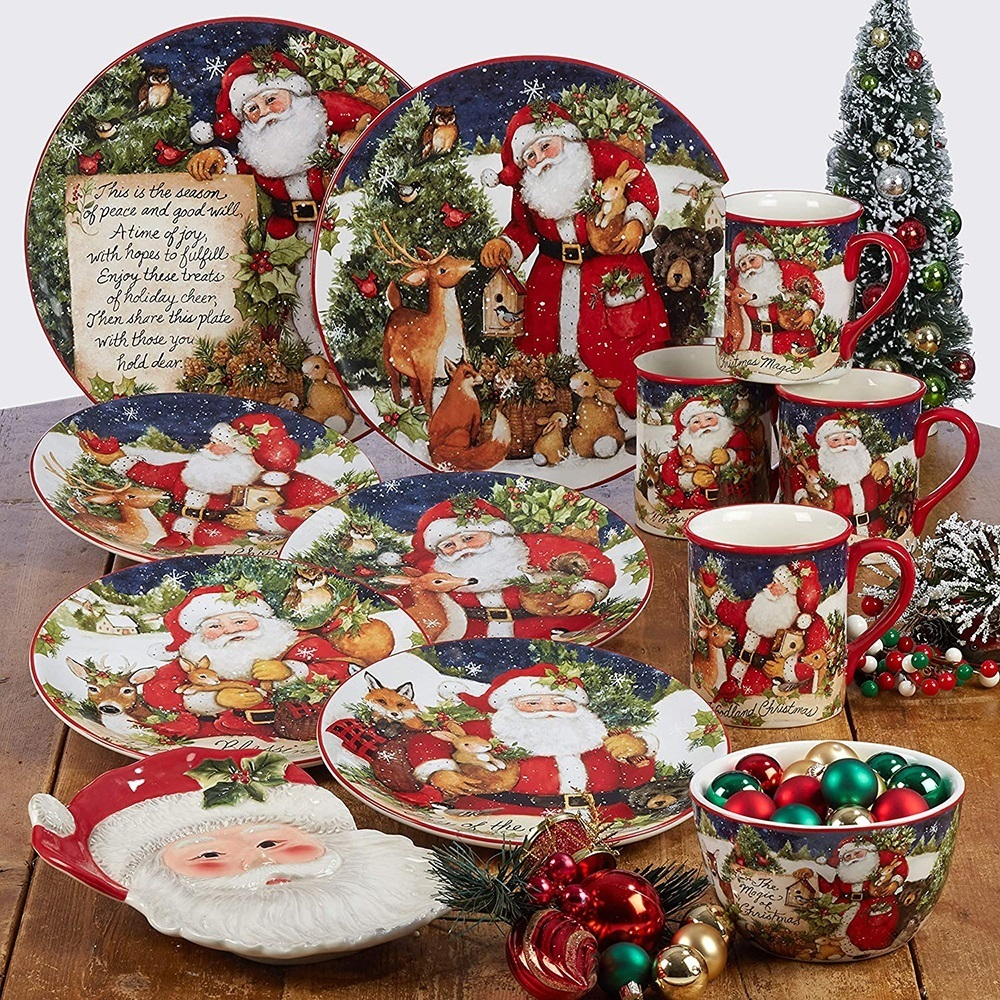 Тарелка подстановочная Поздравление от Санты 30 см Certified Int. Магия Рождества