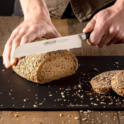 Нож для хлеба 20 см, из кованой высокоуглеродистой нержавеющей стали, черный, 161300, Manhattan, Arcos