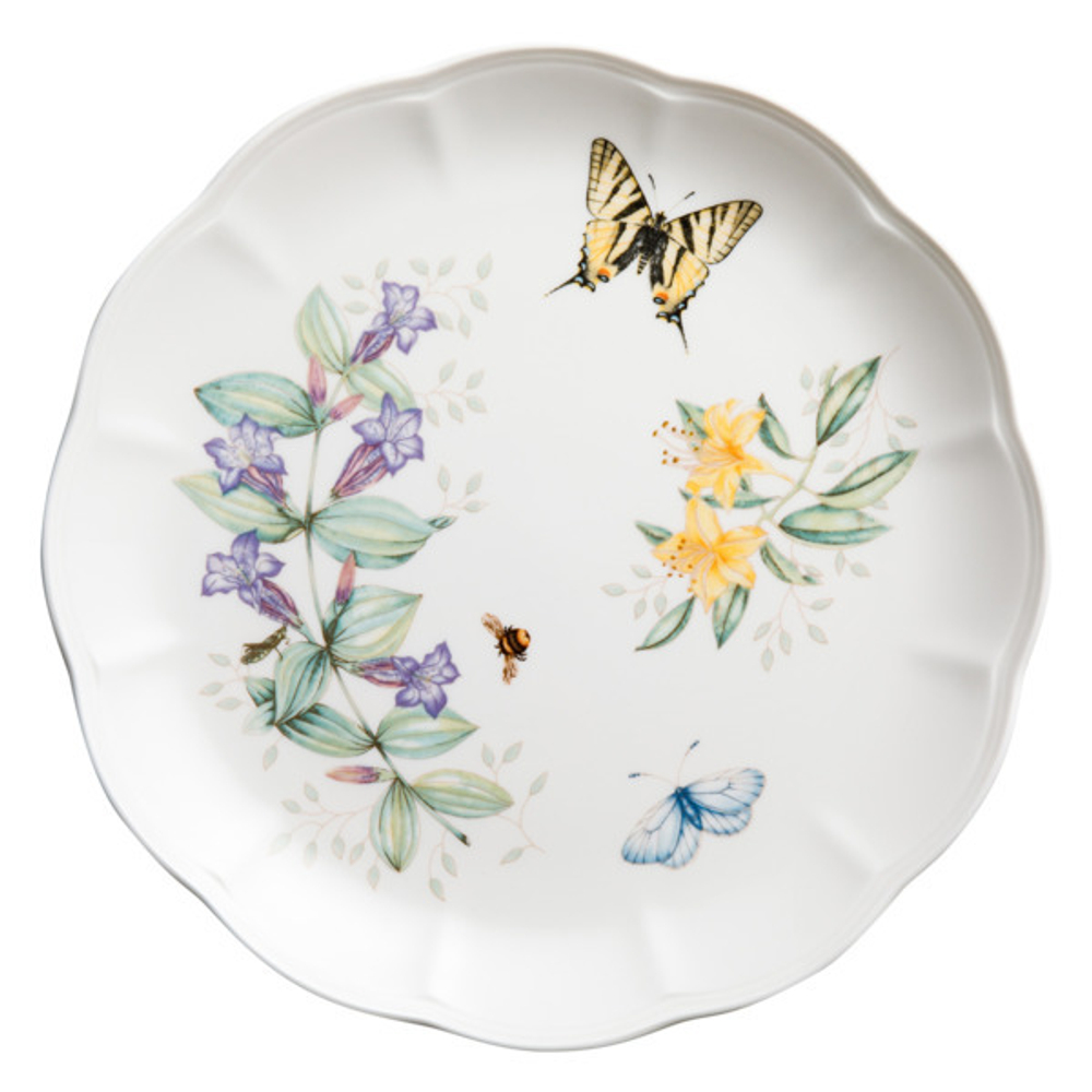 Тарелка обеденная 27,5 см, круглая, "Бабочка-Парус", LEN6083646, Бабочки на лугу, Lenox