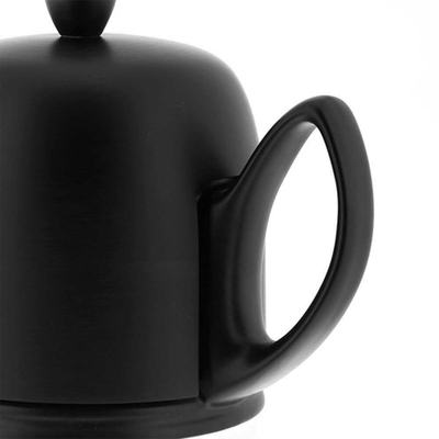 Чайник заварочный фарфоровый 700 мл, с колпаком, черный, 216410, Salam, Guy Degrenne