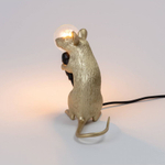 Настольная лампа Mouse Lamp Sitting GOLD USB, Seletti