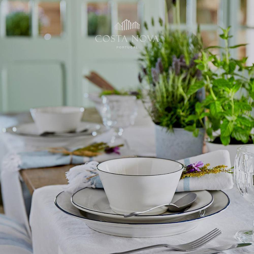 Тарелка подстановочная 33,2 см Costa Nova Beja белый/синий