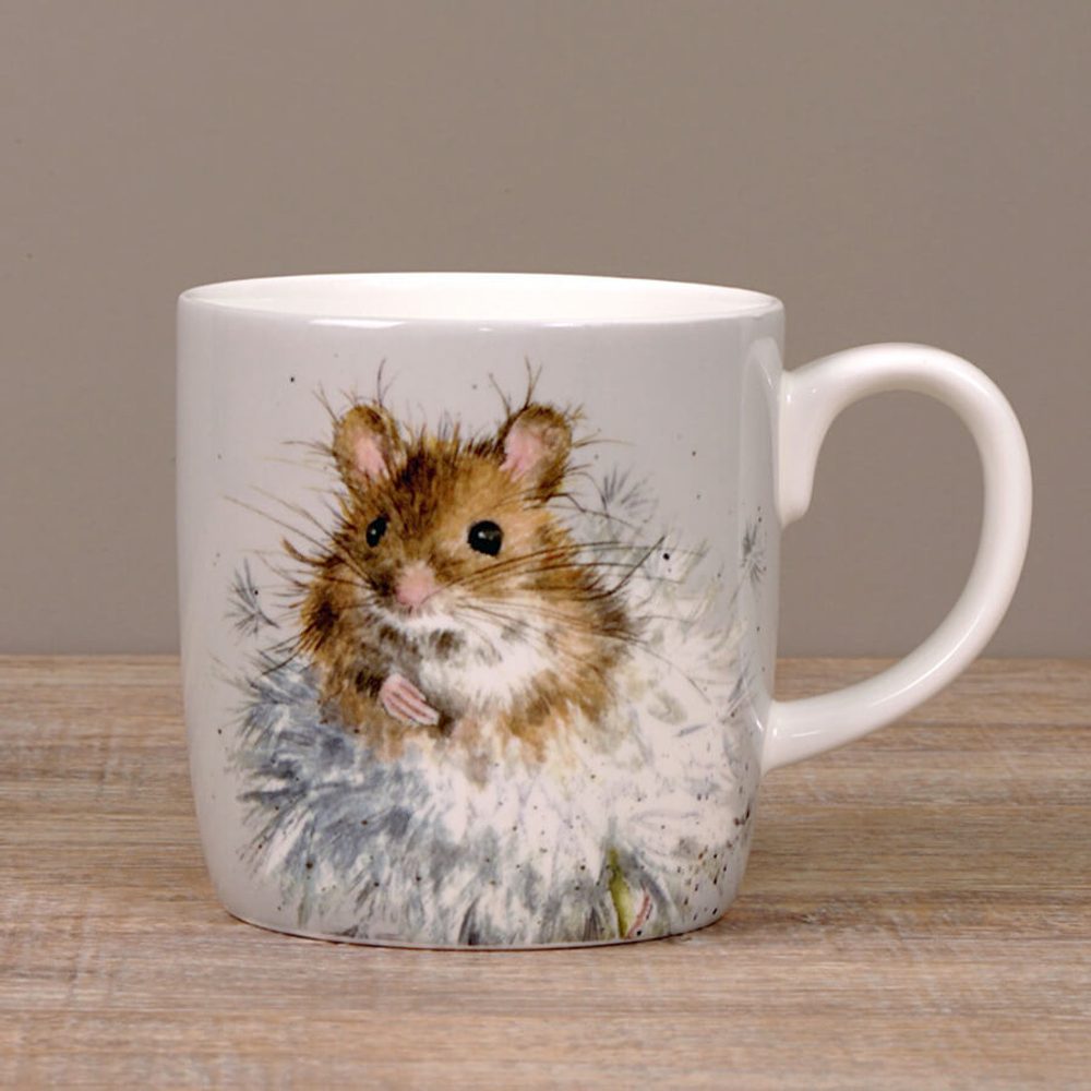 Фарфоровая кружка для кофе и чая "Забавная фауна, Мышь", 400 мл, RWC MMQF4020-XD, Великобритания, Wrendale Designs, Royal Worcester