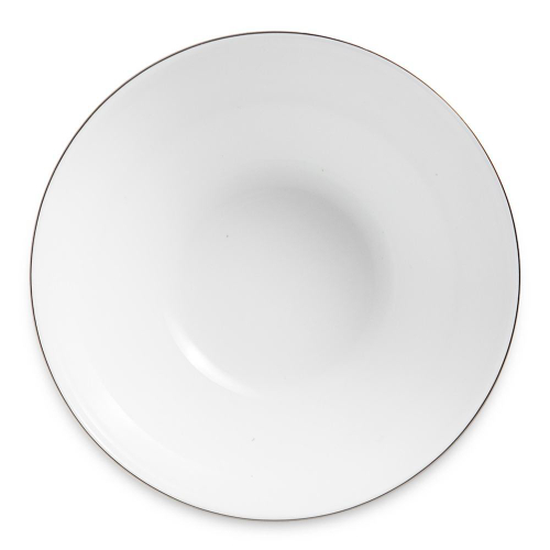Тарелка суповая Narumi Сверкающая Платина 23 см, фарфор костяной