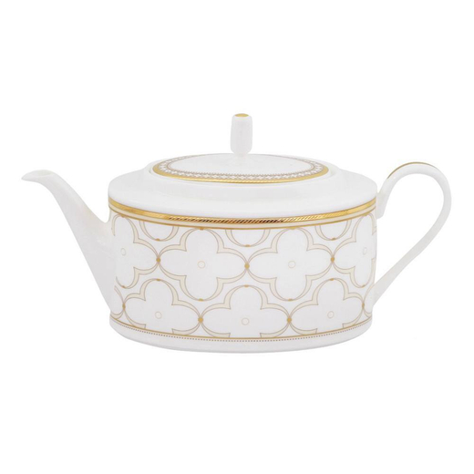 Чайник Noritake Трефолио, золотой кант 1,3 л, фарфор костяной