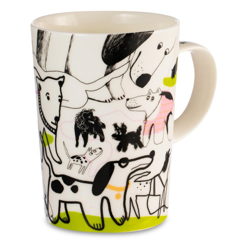 Кружка 450 мл Mix&Match Синергия Собаки бывают разные, белая ручка