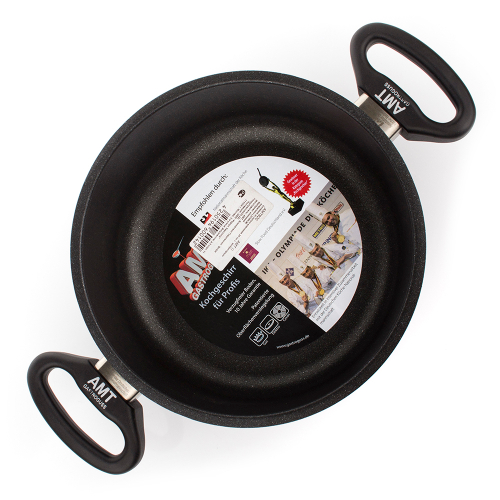 Алюминиевый сотейник с антипригарным покрытием для индукционных плит AMT I-820, 20 см, 1.8 л, Frying Pans Titan, АМТ