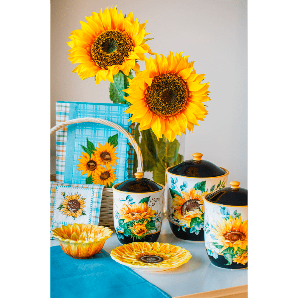 Тарелка десертная Подсолнух 21,5 см Certified Int. Солнечный сад