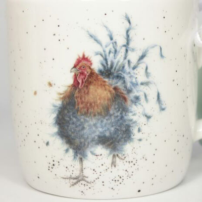 Фарфоровая кружка для чая и кофе "Забавная фауна. Король курятника (Петух)", 310 мл, Royal Worcester