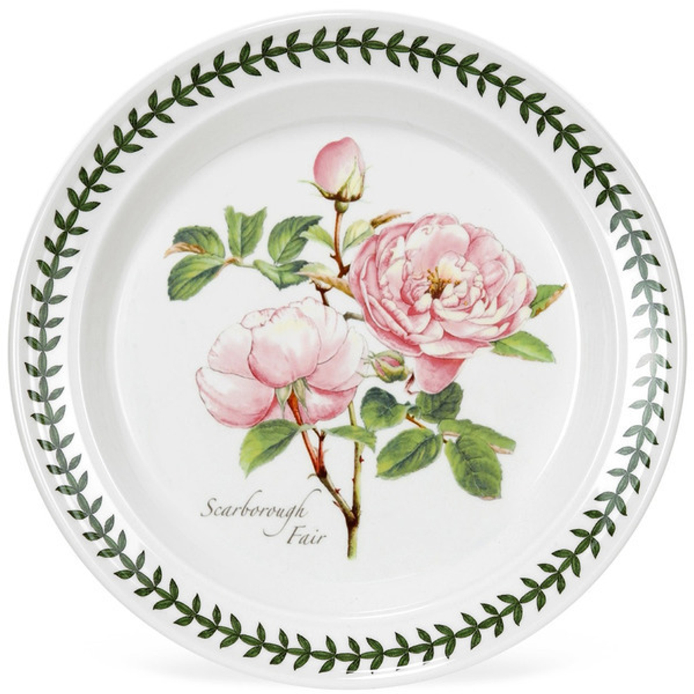 Тарелка закусочная Portmeirion "Ботанический сад. Розы. Скаборо, розовая роза" 20см