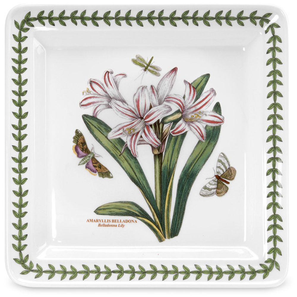 Тарелка квадратная  Portmeirion "Ботанический сад. Беладонна" 21,5см