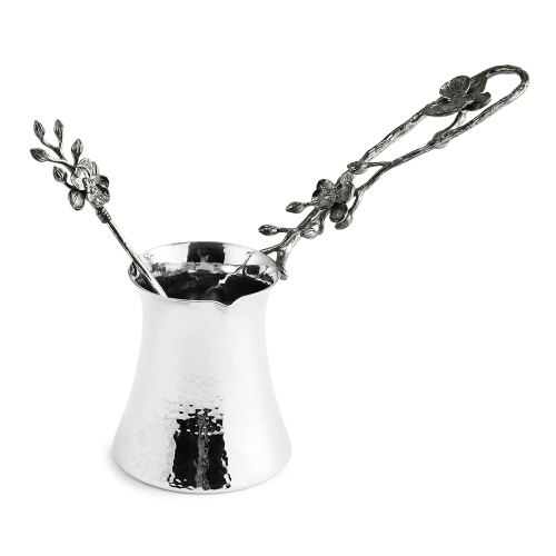 Набор турка для кофе и ложка Michael Aram Чрная орхидея, серебрист