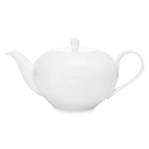 Набор чайный Narumi Белый декор 7 предметов, чайник 1,18 л, пиала 260 мл 6 шт, фарфор костяной