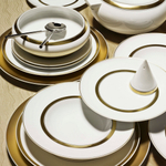 Фарфоровые тарелки с золотым кантом Vista Alegre Domo Gold