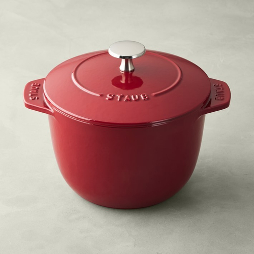 Кокот Staub, чугунный, объем 1.5 л, диаметр 16 см, вишневый