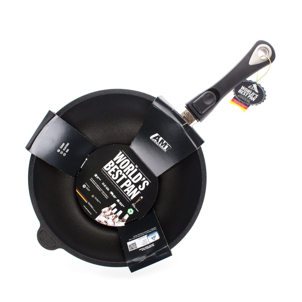 Алюминиевый вок со съемной ручкой, с антипригарным покрытием, 28 см, 2.2 л, Frying Pans, AMT Gastroguss