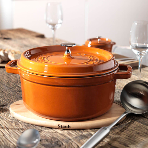 Кокот круглый, 2,6 л, 22 см, корица, La Cocotte, Staub